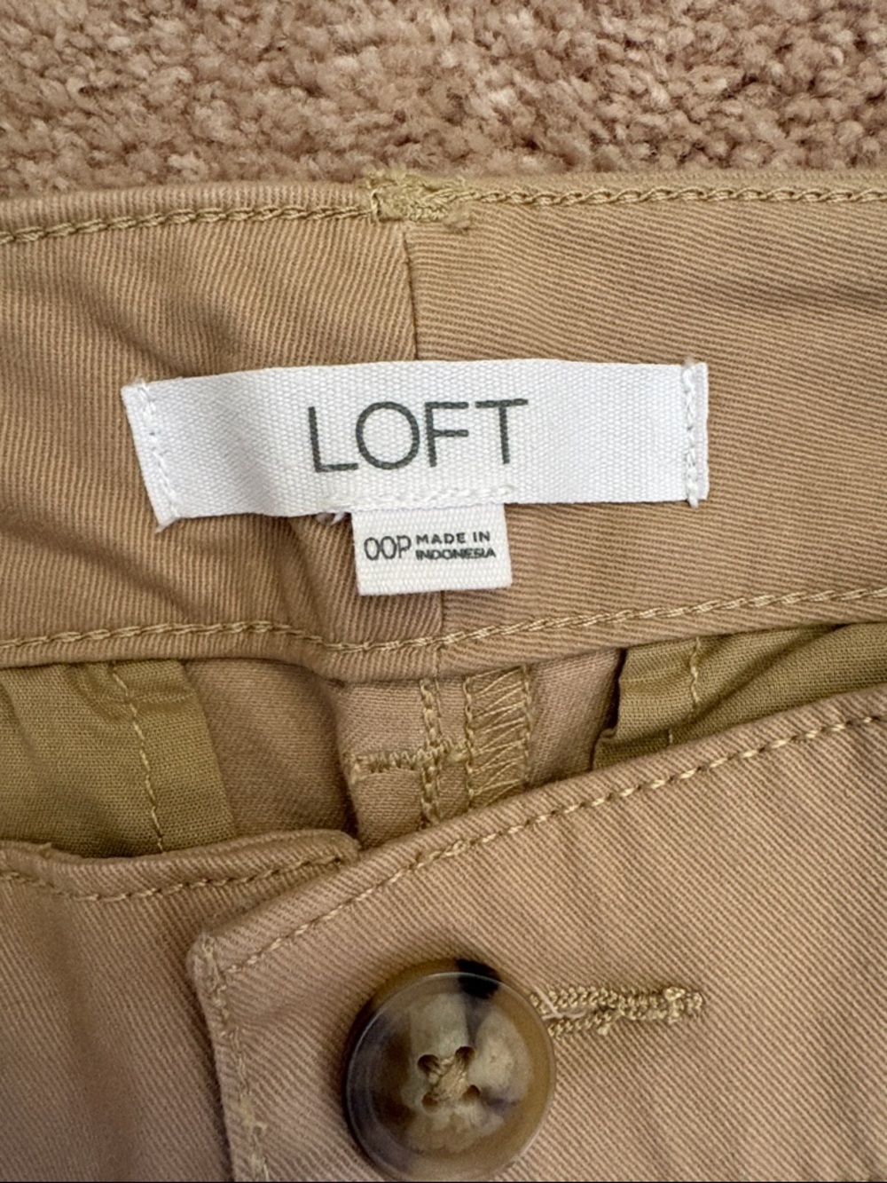 Women’s Monroe Slim Mid Rise Cotton Tan Chino Pants - Casual Straight Fit Tan - Picture 2 of 8